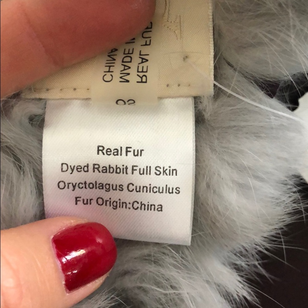 Vince Camuto Rabbit Fur Scarf - Picture 3 of 11